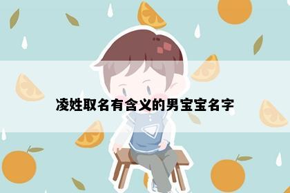 凌姓取名有含义的男宝宝名字