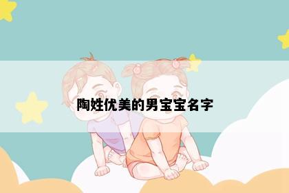 陶姓优美的男宝宝名字